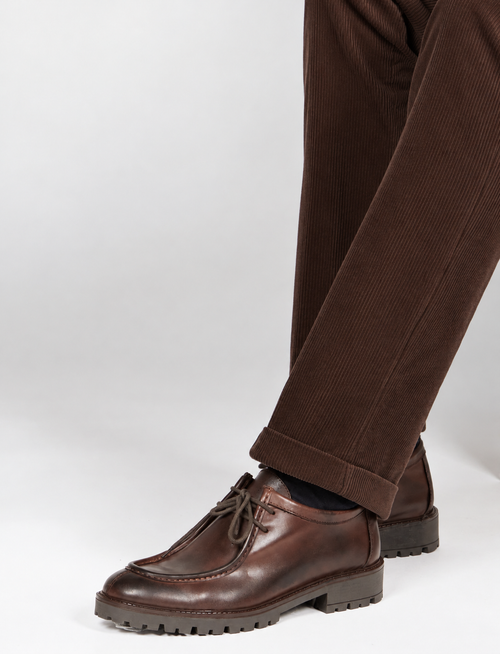 Pantaloni in velluto a coste di cotone |Colore:Moro