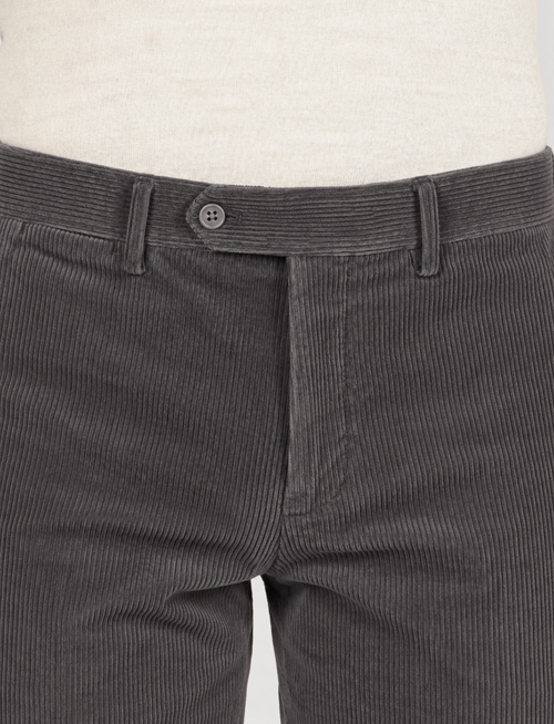 Pantaloni in velluto a coste di cotone |Colore:Grigio