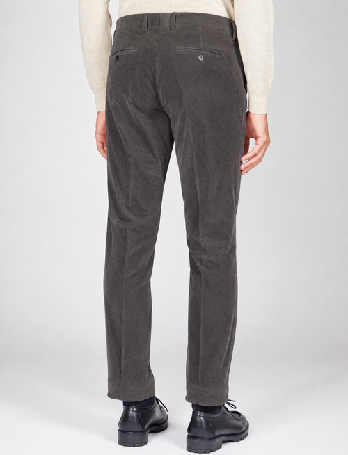 Pantaloni in velluto a coste di cotone |Colore:Grigio