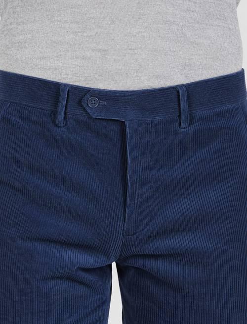 Pantaloni in velluto a coste di cotone |Colore:Avio