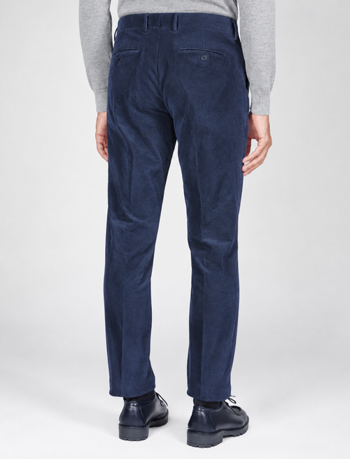Pantaloni in velluto a coste di cotone |Colore:Avio