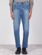 Jeans cinque tasche in cotone stretch |Colore:Lavaggio chiaro