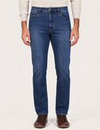 Jeans cinque tasche in cotone stretch |Colore:Lavaggio scuro