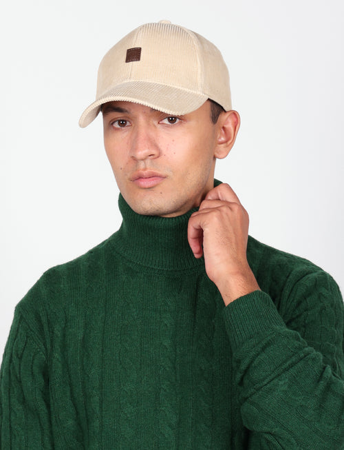 Dolcevita in lambswool a trecce|Colore:Verde inglese