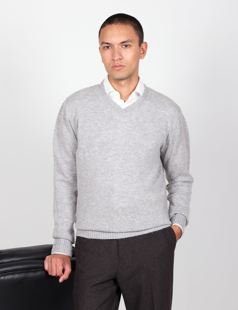 Maglia scollo a v in lambswool