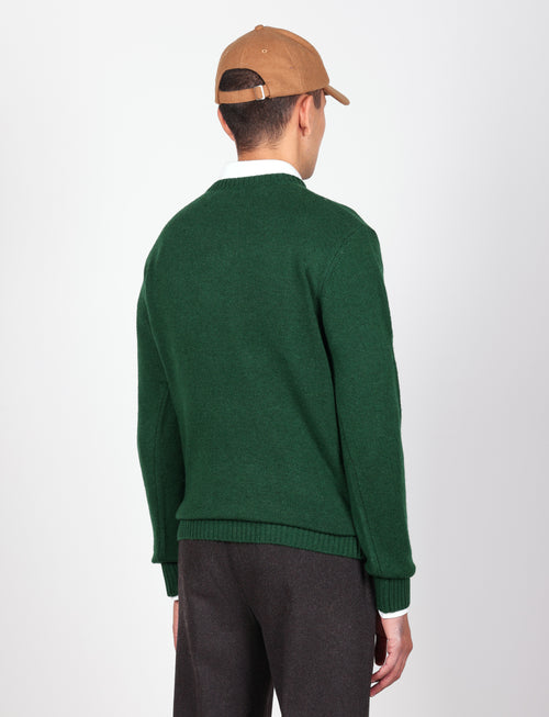 Maglia scollo a v in lambswool |Colore:Verde inglese