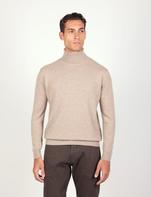Dolcevita in puro cashmere |Colore:Fango