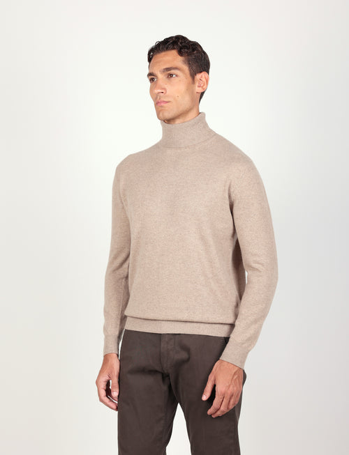 Dolcevita in puro cashmere |Colore:Fango