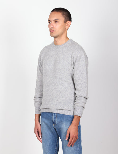 Maglia girocollo in lana lambswool |Colore:Grigio