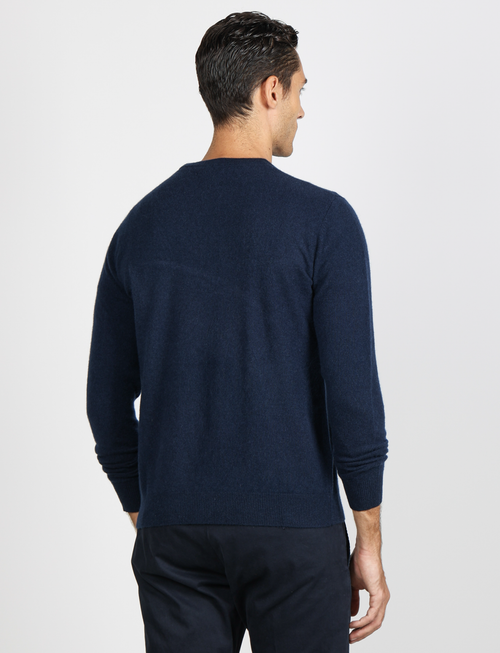 Maglia girocollo 100% cashmere  |Colore:Blu