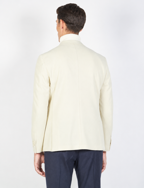 Giacca in maglia dobby tinta unita |Colore:Panna