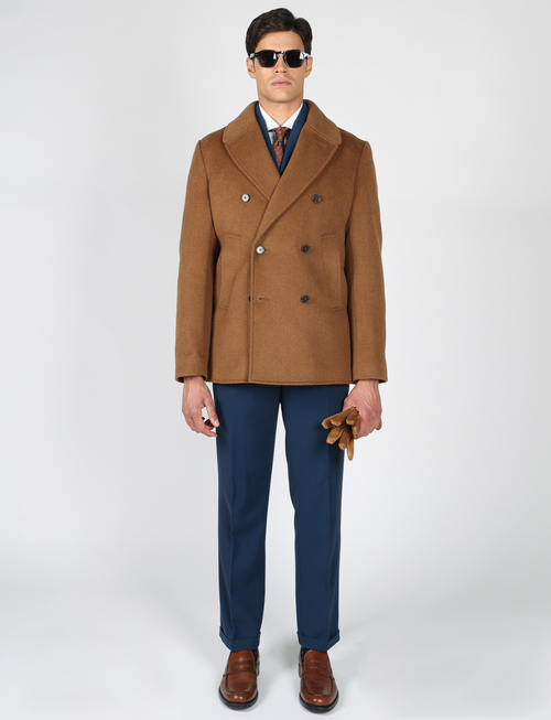 Cappotto doppiopetto in lana misto |Colore:Cammello
