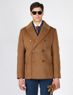 Cappotto doppiopetto in lana misto |Colore:Cammello