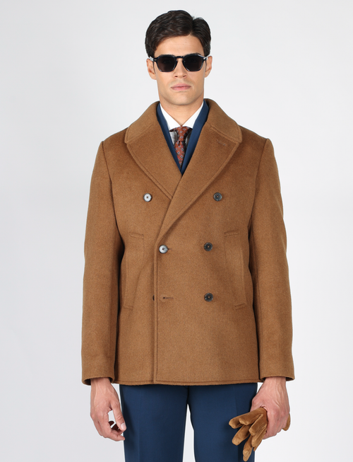Cappotto doppiopetto in lana misto |Colore:Cammello
