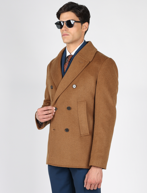 Cappotto doppiopetto in lana misto |Colore:Cammello