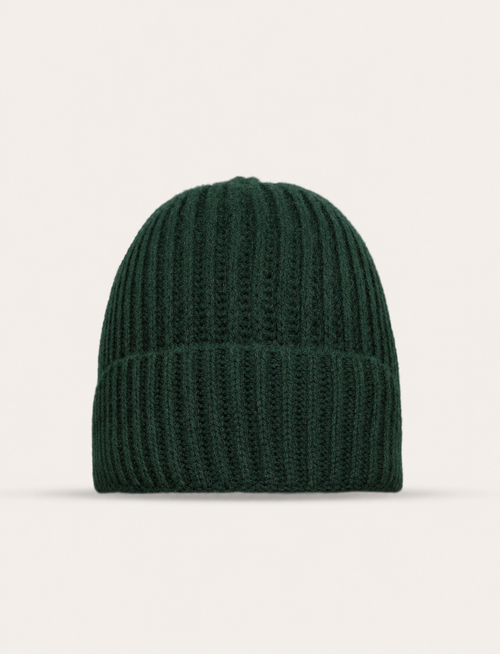 Berretto in puro cashmere 100%|Colore:Verde inglese