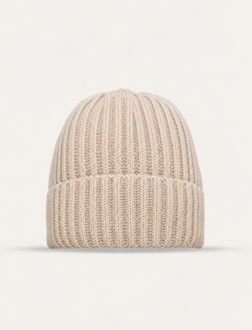 Berretto in puro cashmere 100%|Colore:Panna