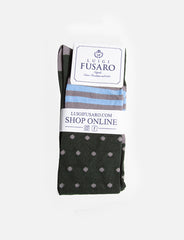 Calzini in cotone fantasia pallini con righe